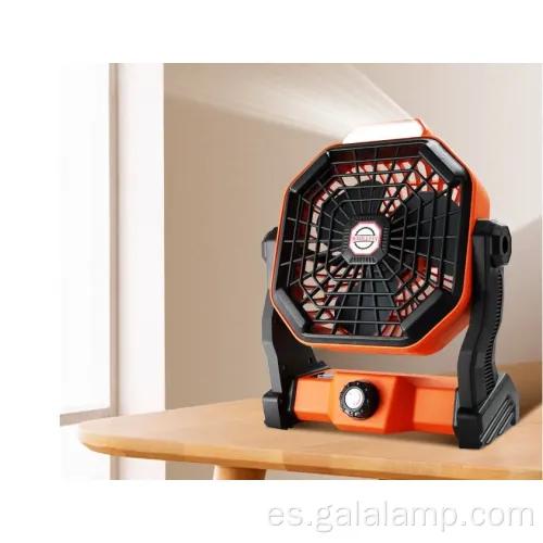 Potente ventilador portátil con luz de campamento incorporada